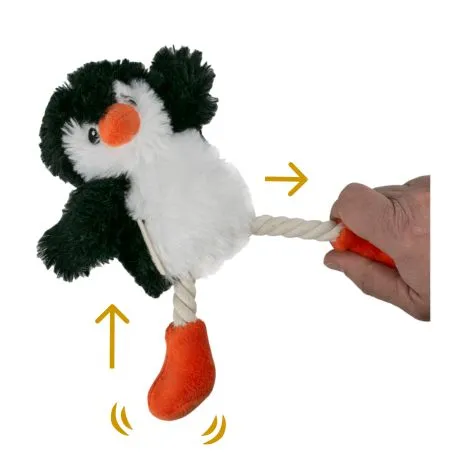 Tall Tails Dog Toy Holiday Penguin Pull-Through Rope Tug