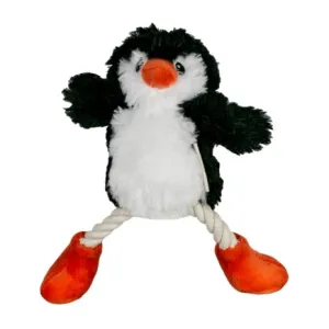 Tall Tails Dog Toy Holiday Penguin Pull-Through Rope Tug