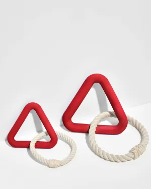 Triangle Tug Dog Chew Toy: SMALL / Strawberry