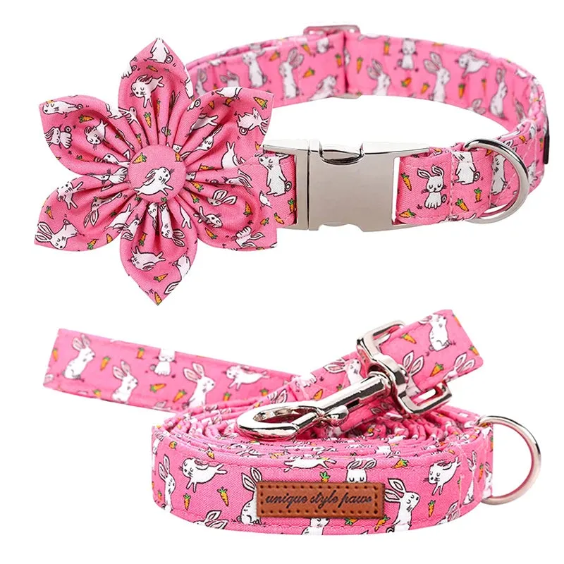UNIQUE STYLE PAWS Easter Day Dog Collar with Bowtie
