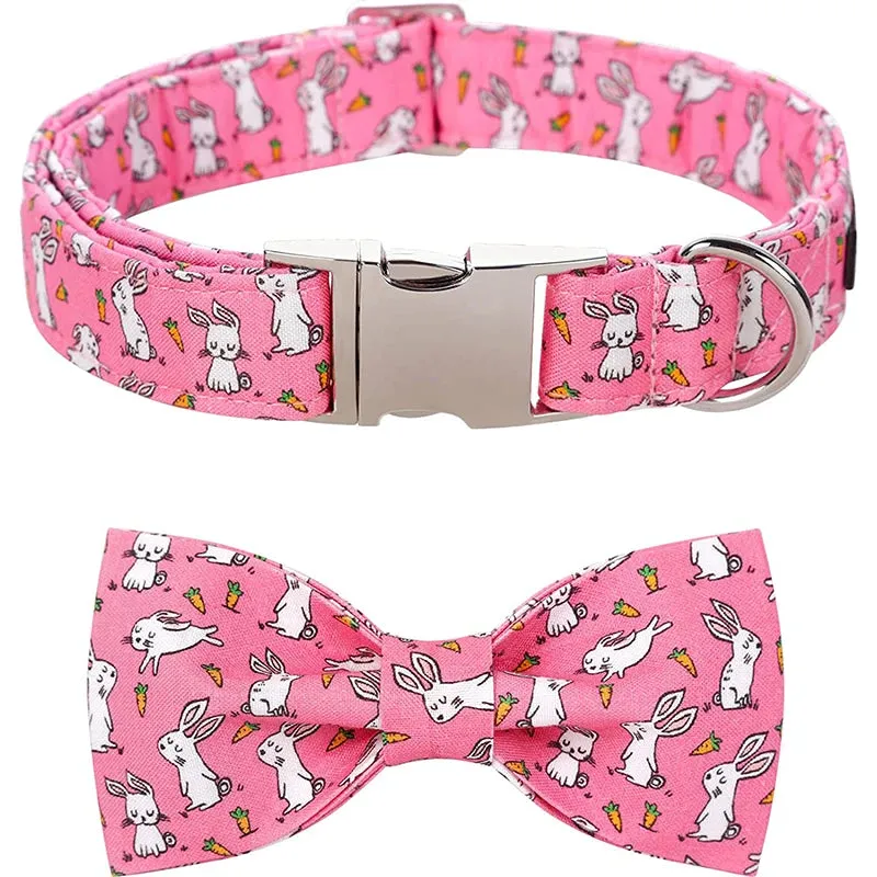 UNIQUE STYLE PAWS Easter Day Dog Collar with Bowtie