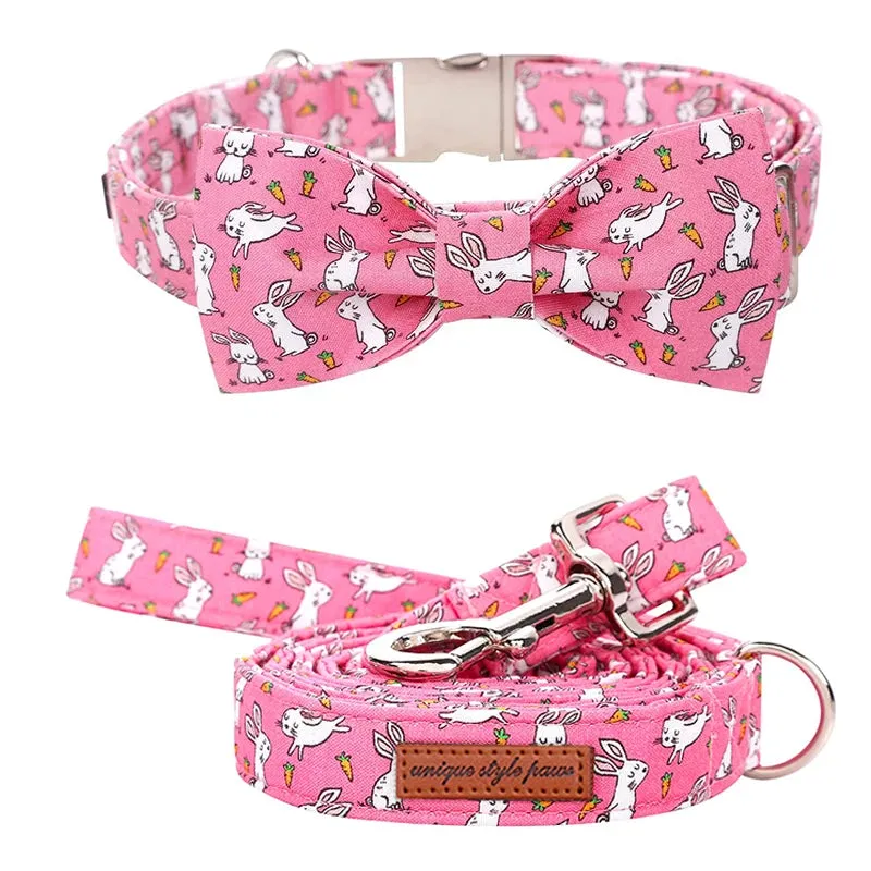 UNIQUE STYLE PAWS Easter Day Dog Collar with Bowtie