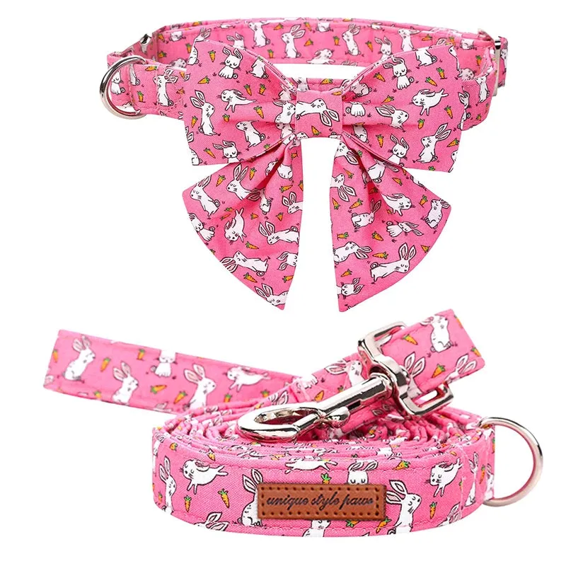 UNIQUE STYLE PAWS Easter Day Dog Collar with Bowtie