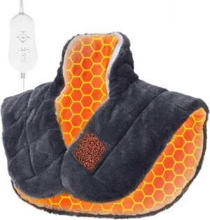UTK Weighted Heating Pad for Neck and Shoulders and Back, 24"x20" Extra Large Heated Neck Shoulder Wrap, Electric Heating Pad with Auto Shut Off, 6 Heat Settings,Tourmaline Beads, Gift for Mom Women