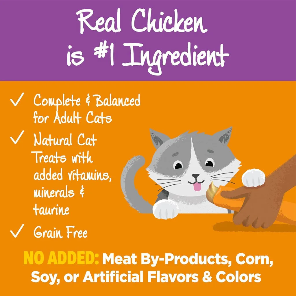 Wellness Lickable Treats Chicken Recipe Natural Treats for Cats, 2.5-oz